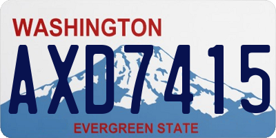 WA license plate AXD7415