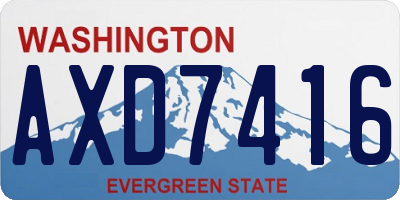 WA license plate AXD7416