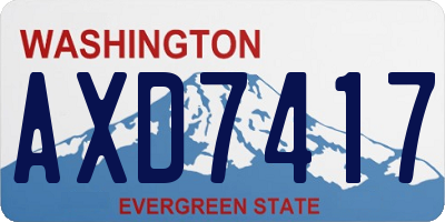 WA license plate AXD7417