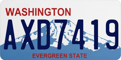 WA license plate AXD7419