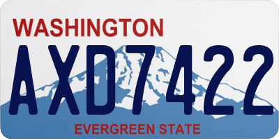 WA license plate AXD7422