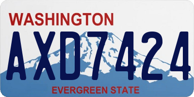 WA license plate AXD7424