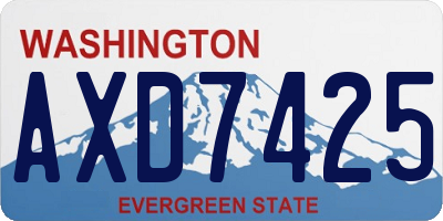 WA license plate AXD7425