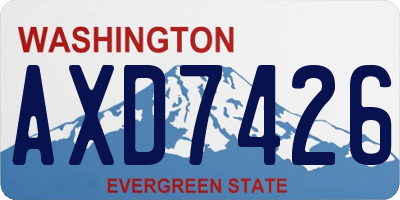 WA license plate AXD7426