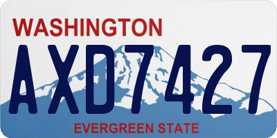 WA license plate AXD7427