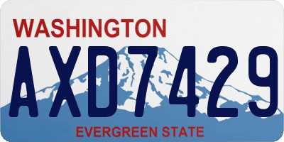 WA license plate AXD7429
