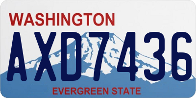 WA license plate AXD7436
