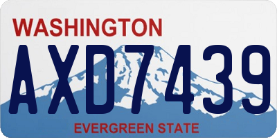 WA license plate AXD7439