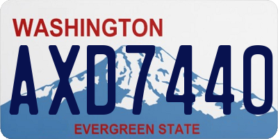 WA license plate AXD7440