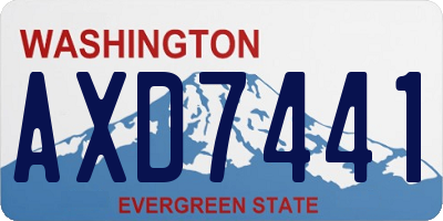 WA license plate AXD7441