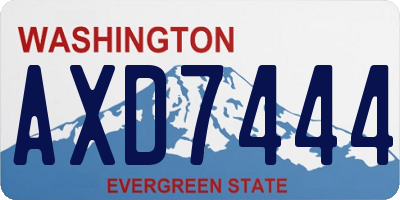 WA license plate AXD7444