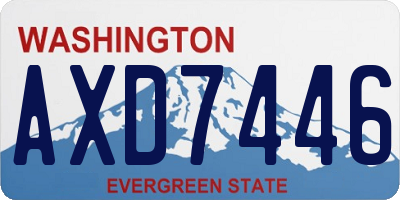 WA license plate AXD7446