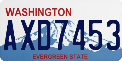 WA license plate AXD7453