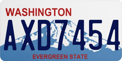 WA license plate AXD7454