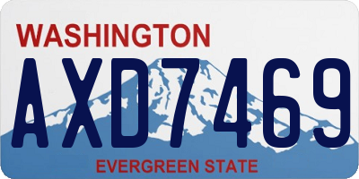 WA license plate AXD7469
