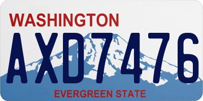 WA license plate AXD7476