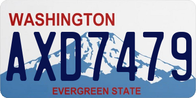 WA license plate AXD7479