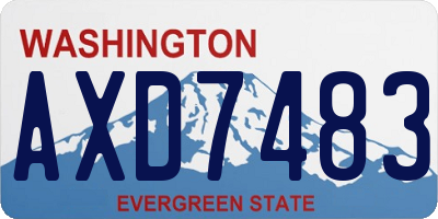 WA license plate AXD7483