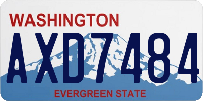 WA license plate AXD7484