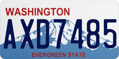 WA license plate AXD7485