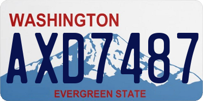 WA license plate AXD7487