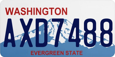 WA license plate AXD7488
