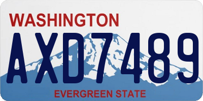 WA license plate AXD7489