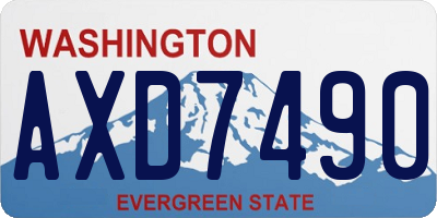 WA license plate AXD7490