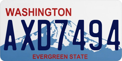 WA license plate AXD7494