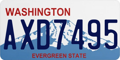 WA license plate AXD7495