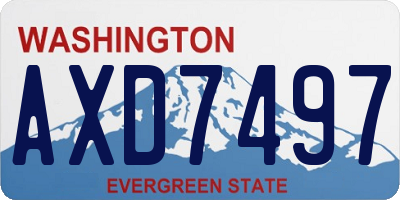 WA license plate AXD7497