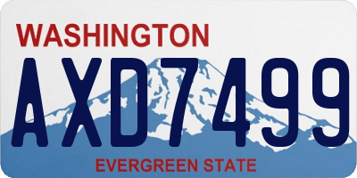 WA license plate AXD7499