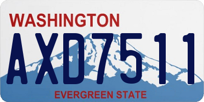 WA license plate AXD7511