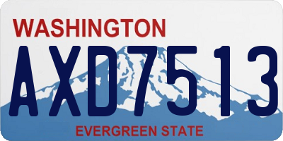 WA license plate AXD7513