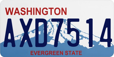 WA license plate AXD7514