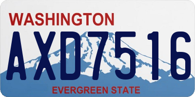 WA license plate AXD7516