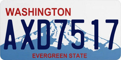 WA license plate AXD7517