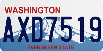 WA license plate AXD7519