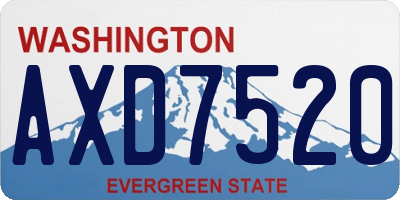 WA license plate AXD7520