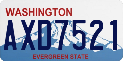 WA license plate AXD7521