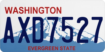 WA license plate AXD7527