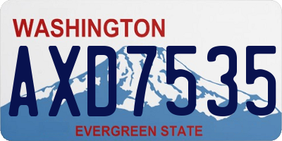 WA license plate AXD7535