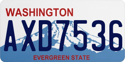WA license plate AXD7536