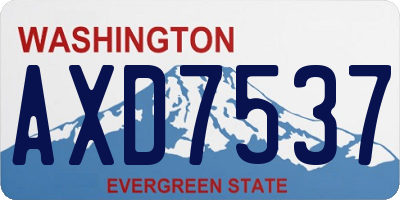 WA license plate AXD7537