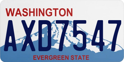 WA license plate AXD7547