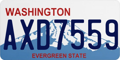 WA license plate AXD7559