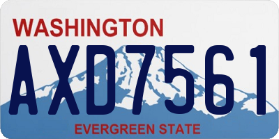 WA license plate AXD7561