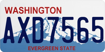 WA license plate AXD7565