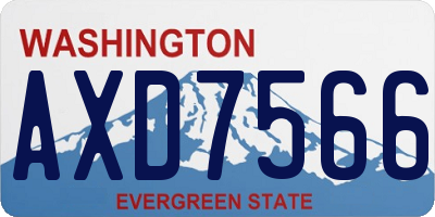WA license plate AXD7566