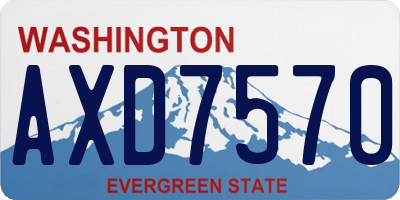 WA license plate AXD7570